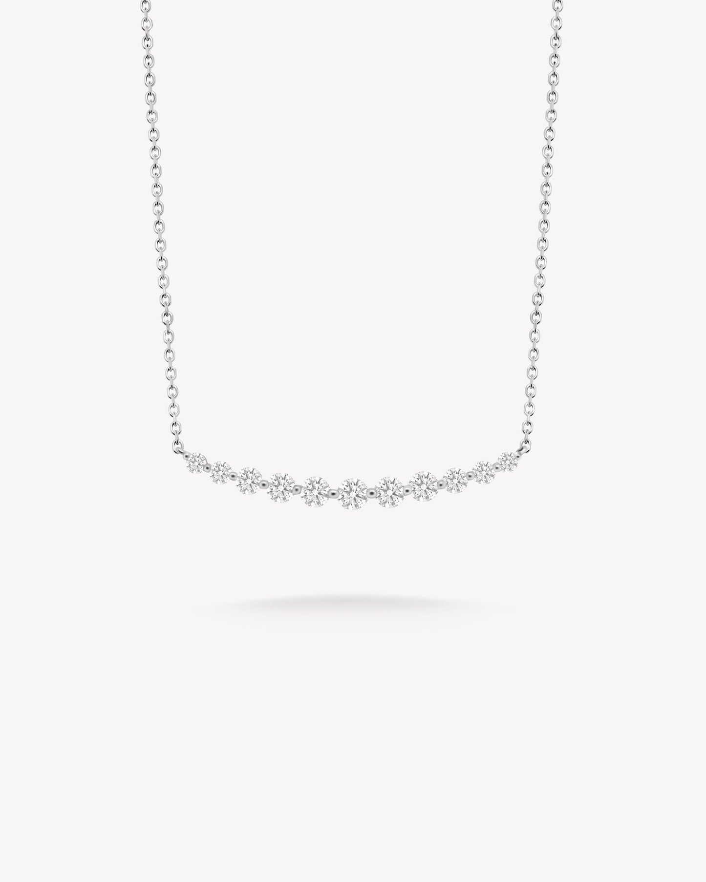 1.0 CT Round Bezel Solitaire Lab Grown Diamond Necklace