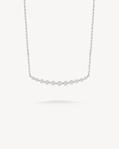 1.0 CT Round Bezel Solitaire Lab Grown Diamond Necklace