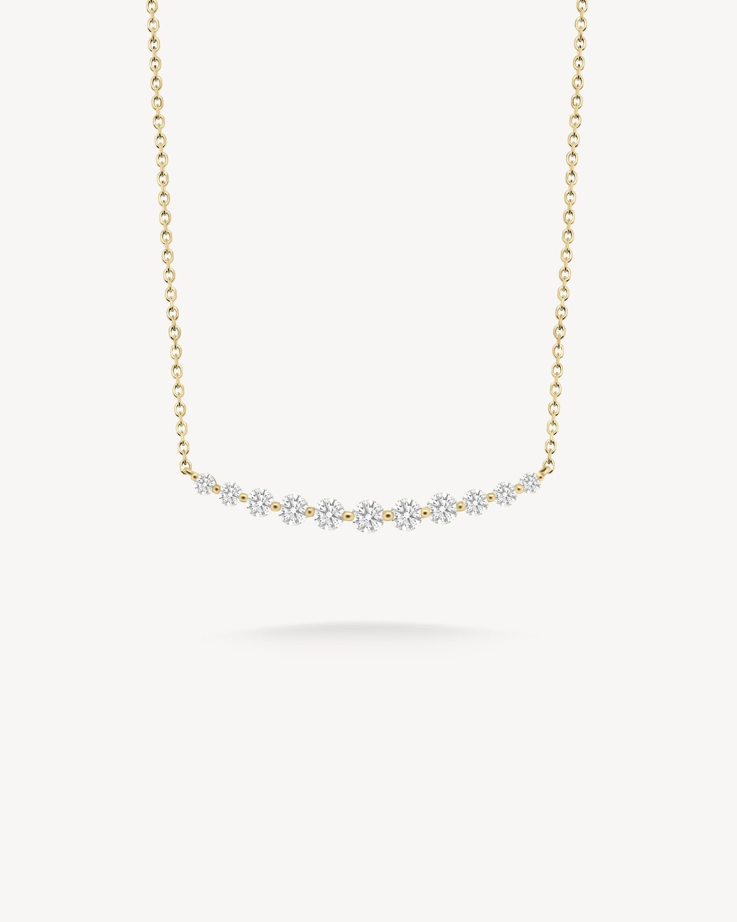 1.0 CT Round Bezel Solitaire Lab Grown Diamond Necklace