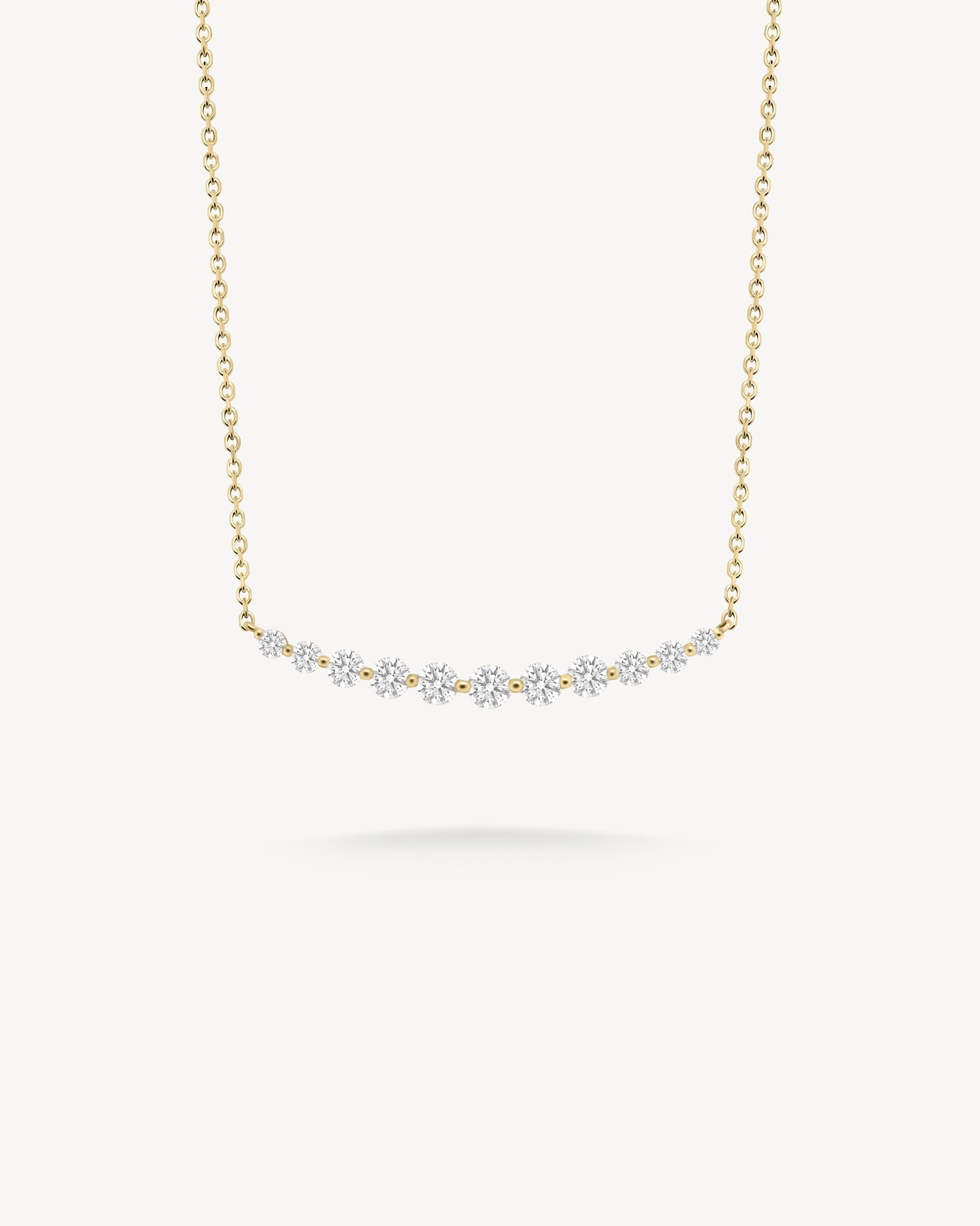 1.0 CT Round Bezel Solitaire Lab Grown Diamond Necklace