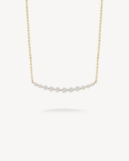 1.0 CT Round Bezel Solitaire Lab Grown Diamond Necklace