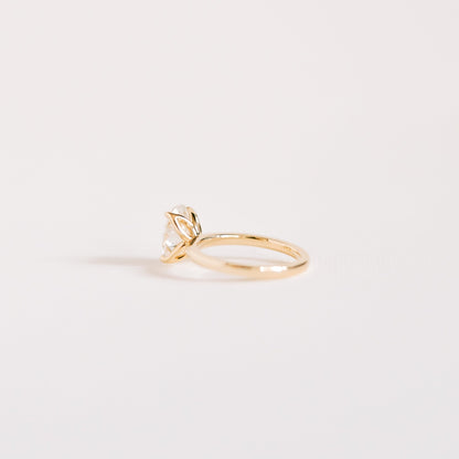 Cushion Hidden Halo Lab Grown Diamond Engagement Ring