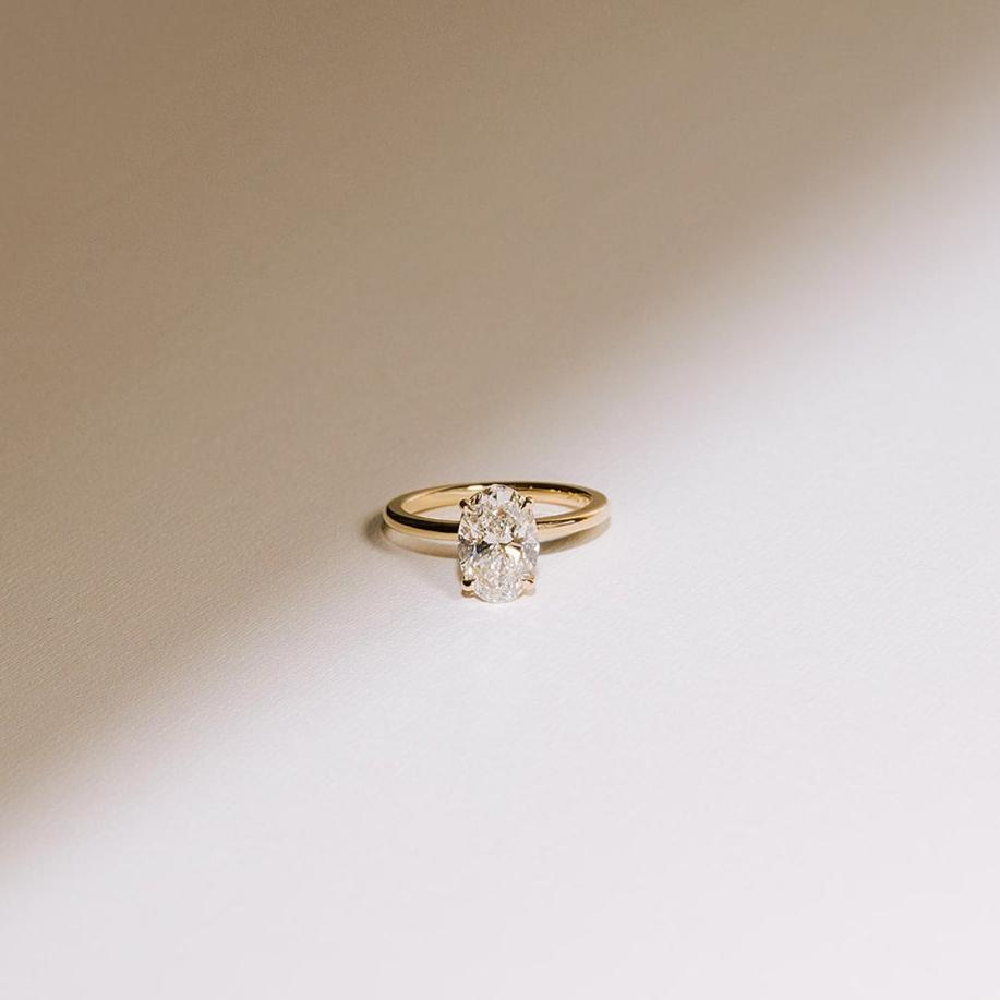 Oval Solitaire Lab Grown Diamond Engagement Ring