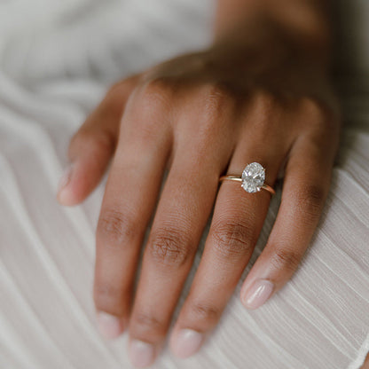 Oval Solitaire Lab Grown Diamond Engagement Ring
