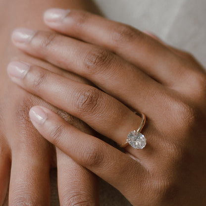 Oval Solitaire Lab Grown Diamond Engagement Ring