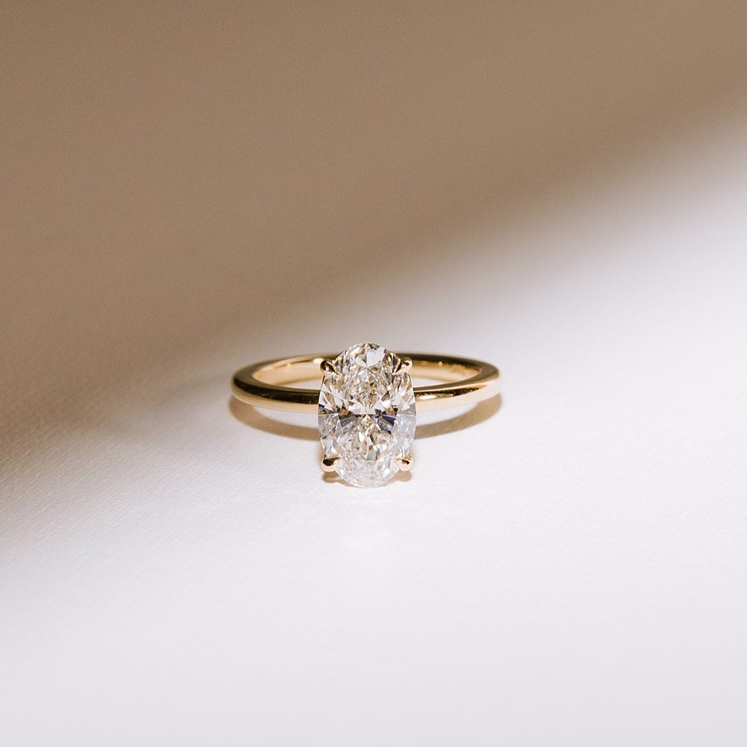 Oval Solitaire Lab Grown Diamond Engagement Ring