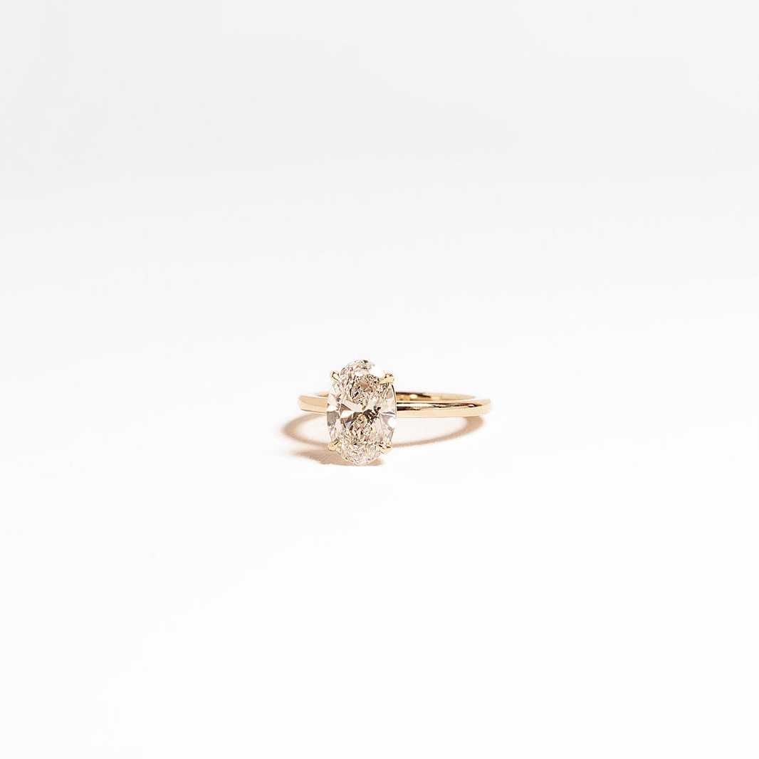 Oval Solitaire Lab Grown Diamond Engagement Ring