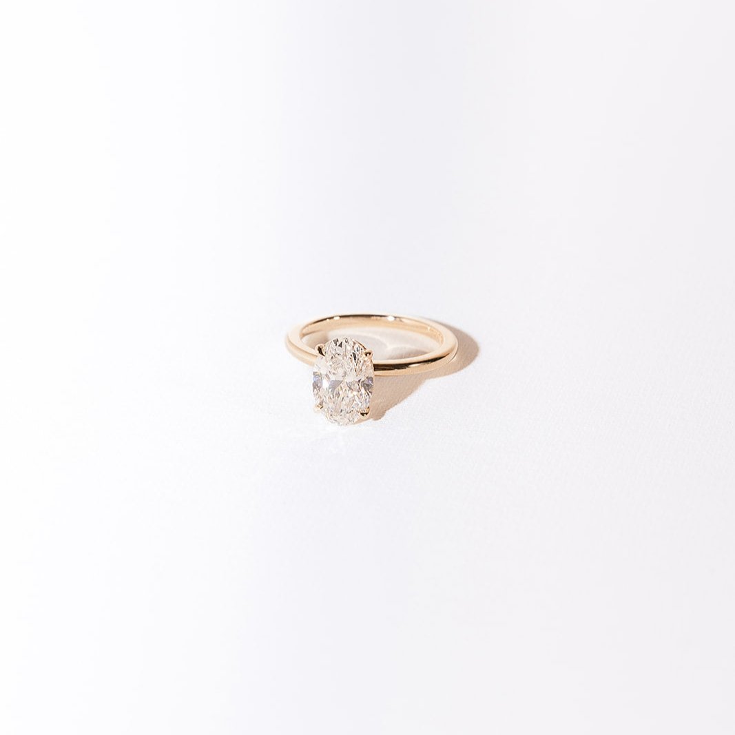 Oval Solitaire Lab Grown Diamond Engagement Ring