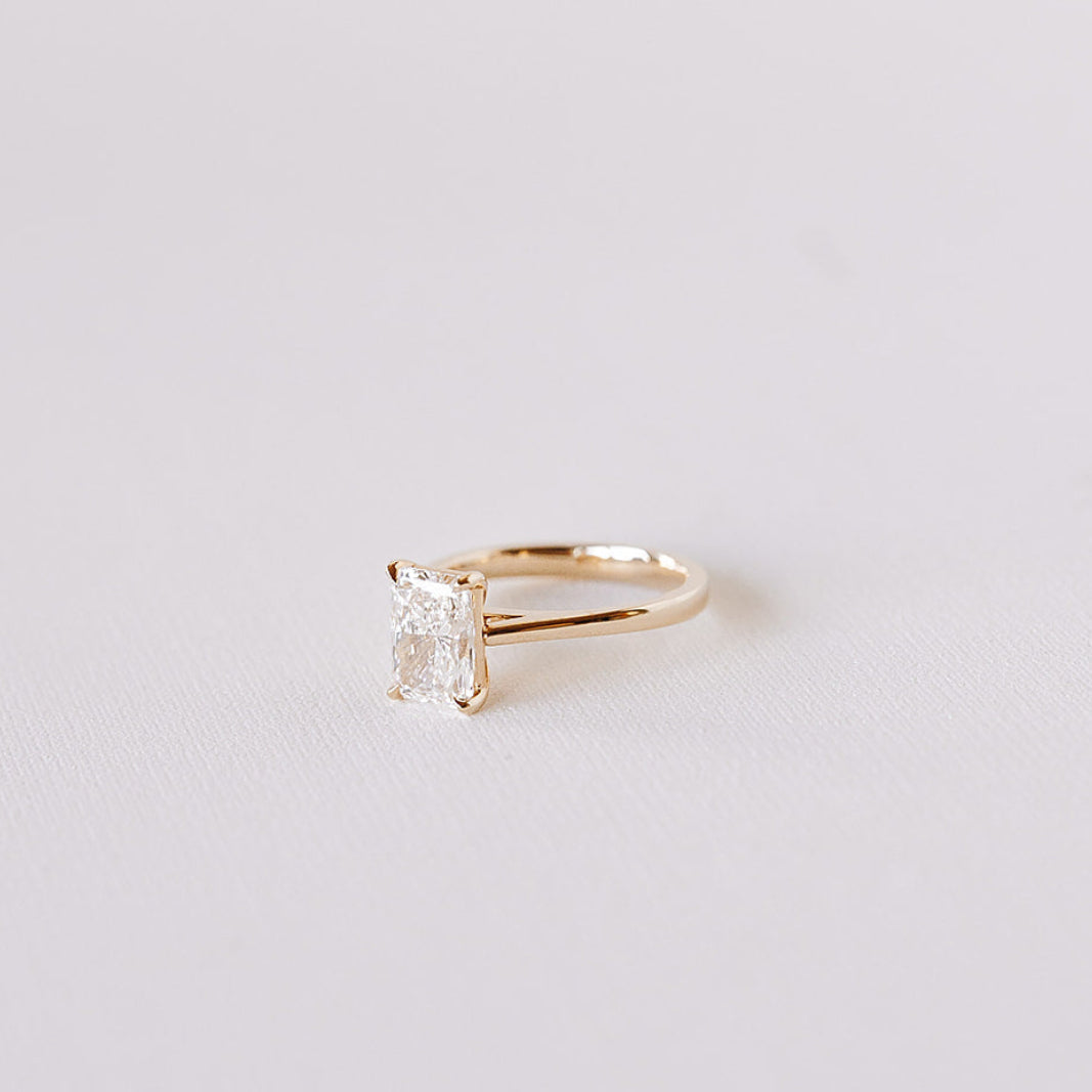 Cushion Hidden Halo Lab Grown Diamond Engagement Ring