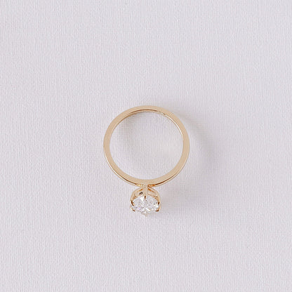 Cushion Hidden Halo Lab Grown Diamond Engagement Ring