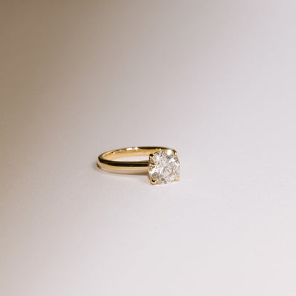 Cushion Hidden Halo Lab Grown Diamond Engagement Ring