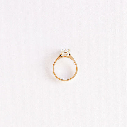Cushion Hidden Halo Lab Grown Diamond Engagement Ring