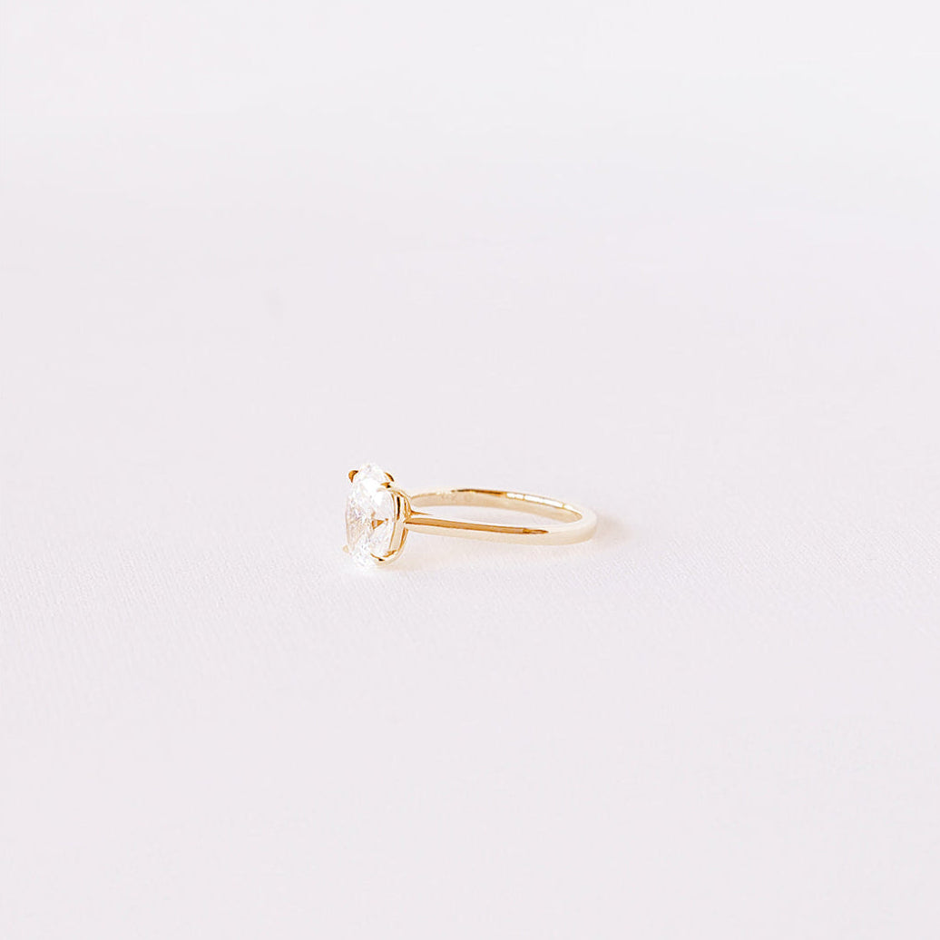 Cushion Hidden Halo Lab Grown Diamond Engagement Ring