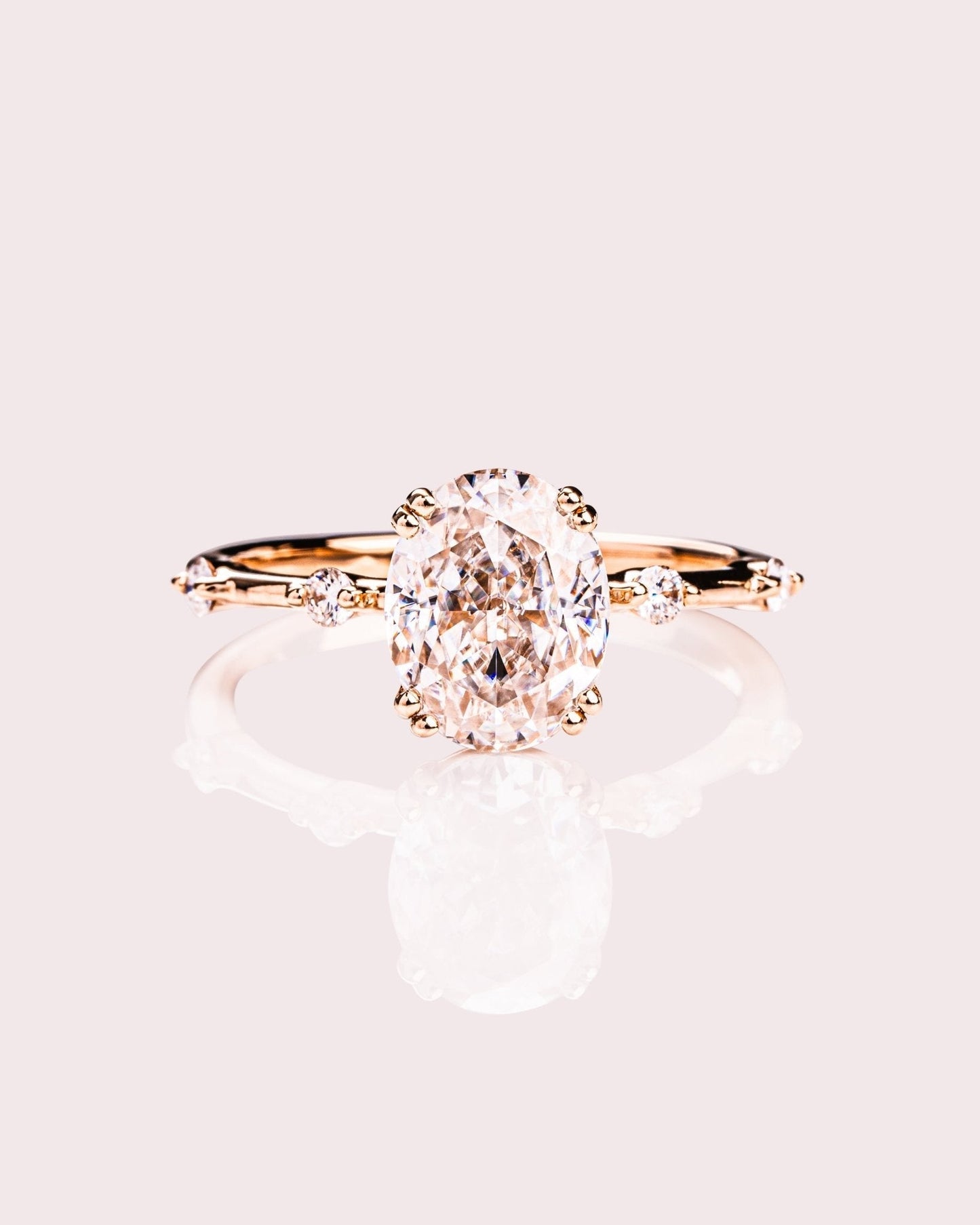 Cushion Hidden Halo Lab Grown Diamond Engagement Ring
