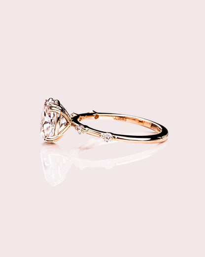 Cushion Hidden Halo Lab Grown Diamond Engagement Ring