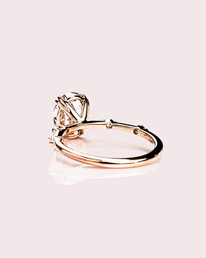 Cushion Hidden Halo Lab Grown Diamond Engagement Ring