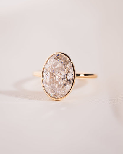 Cushion Hidden Halo Lab Grown Diamond Engagement Ring