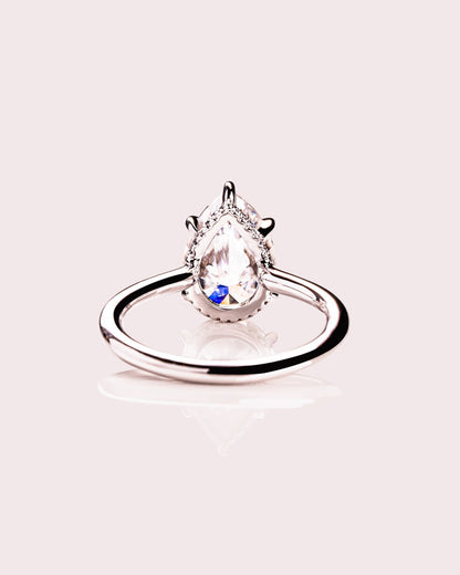 Cushion Hidden Halo Lab Grown Diamond Engagement Ring