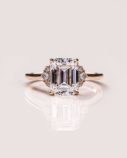 Cushion Hidden Halo Lab Grown Diamond Engagement Ring