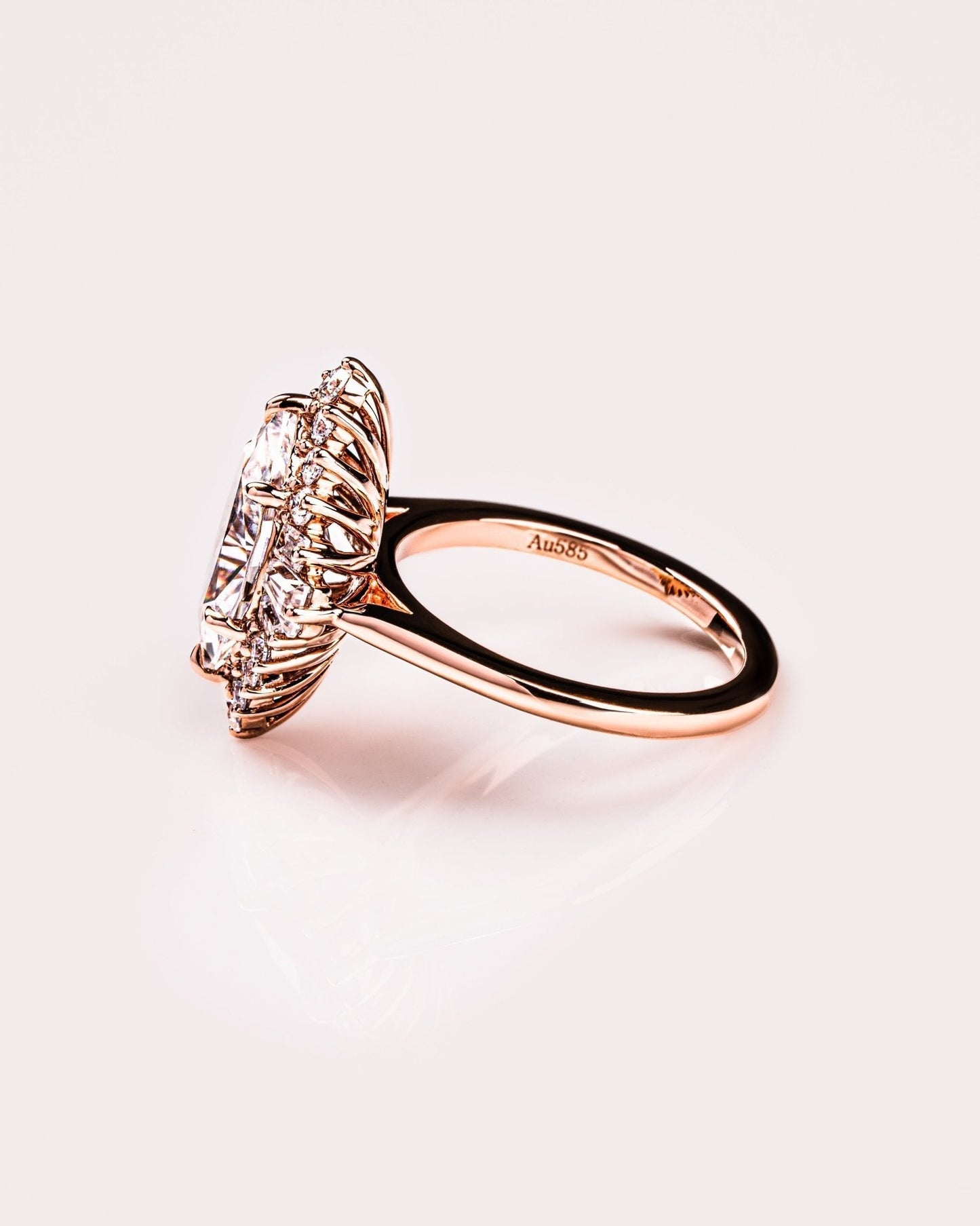 Cushion Hidden Halo Lab Grown Diamond Engagement Ring