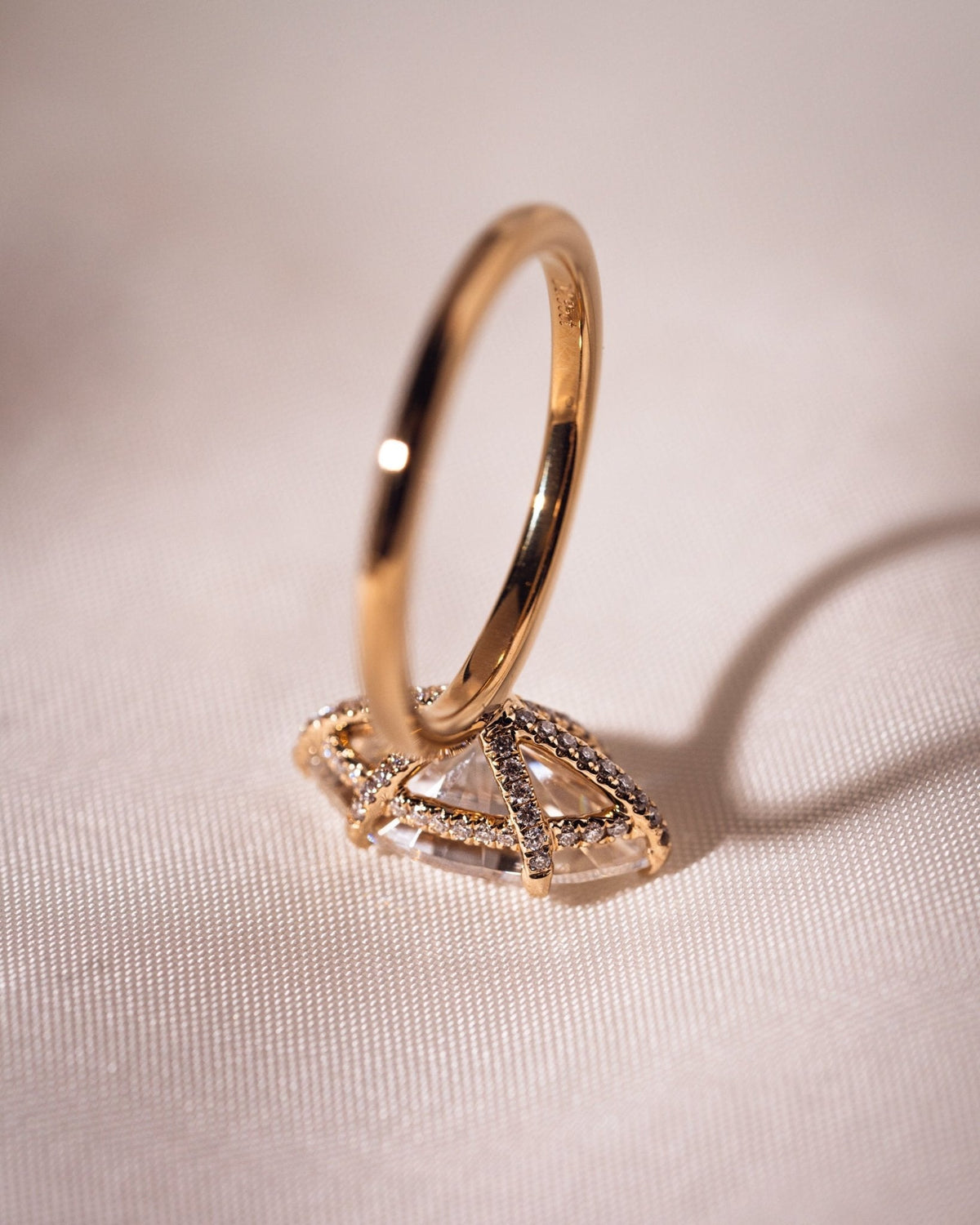 Marquise Hidden Halo Lab Grown Diamond Engagement Ring