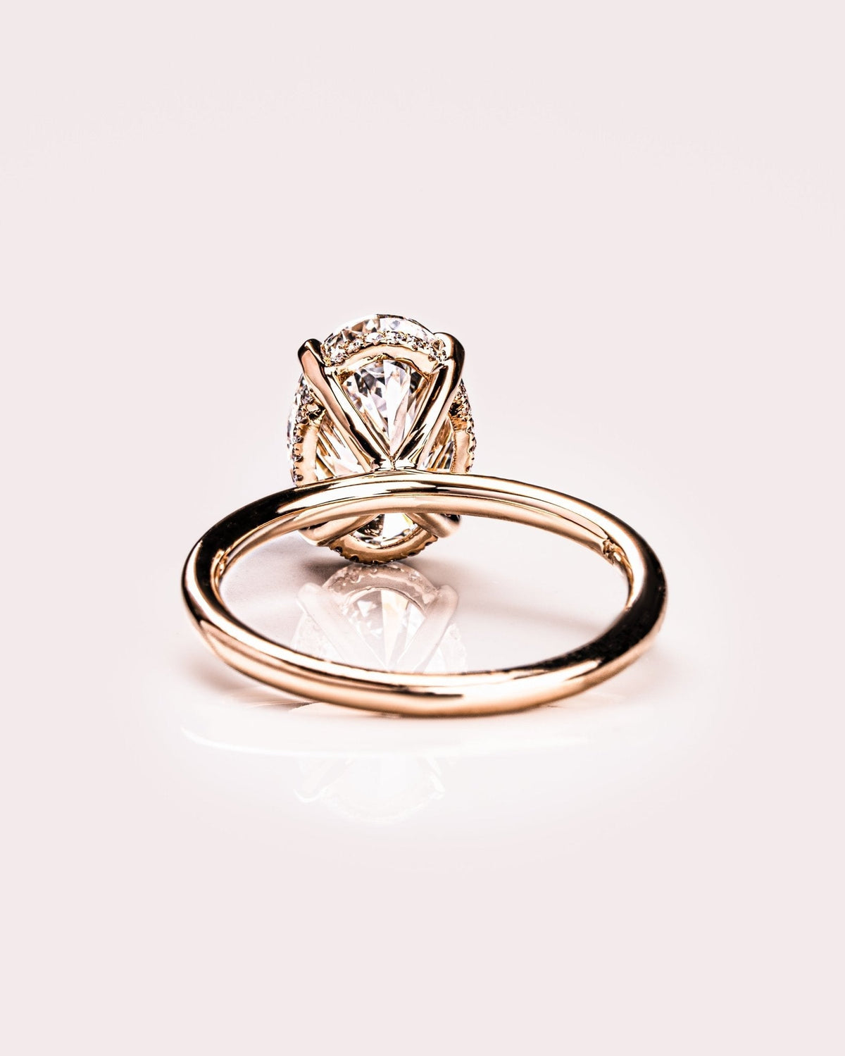 Oval Hidden Halo Lab Grown Diamond Engagement Ring