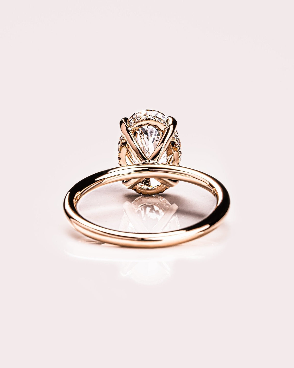 Oval Hidden Halo Lab Grown Diamond Engagement Ring