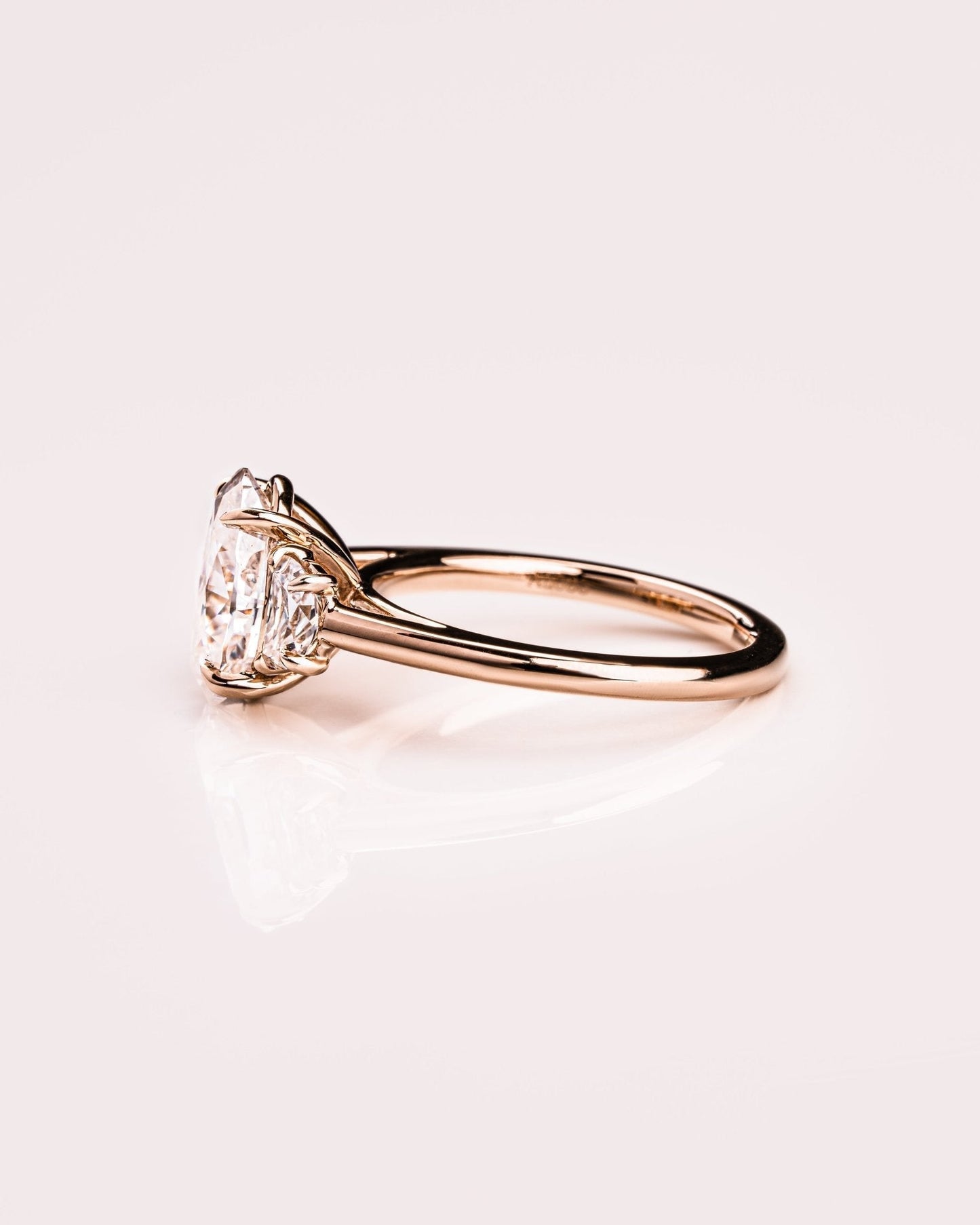 Cushion Hidden Halo Lab Grown Diamond Engagement Ring