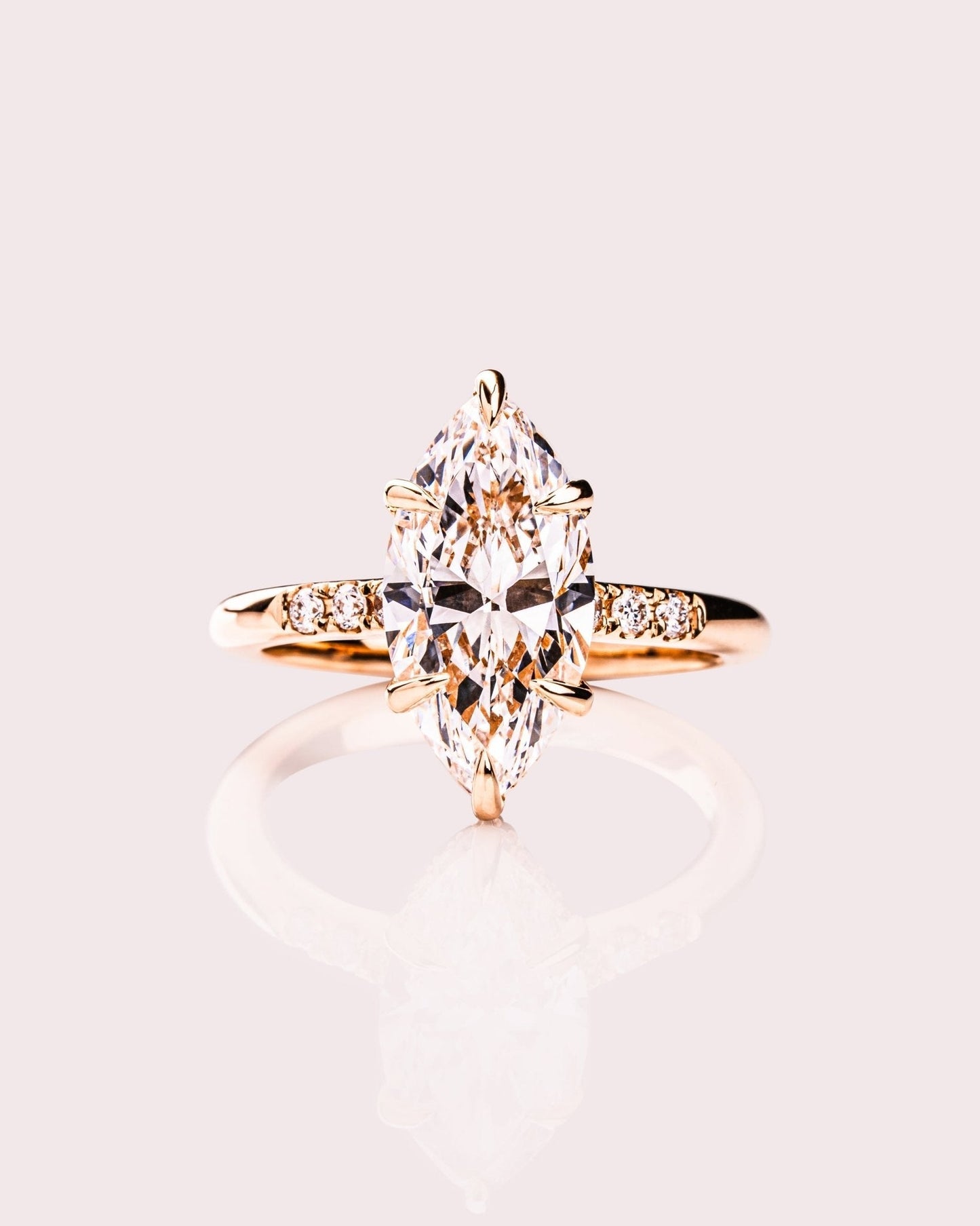 Cushion Hidden Halo Lab Grown Diamond Engagement Ring