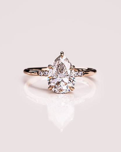Cushion Hidden Halo Lab Grown Diamond Engagement Ring