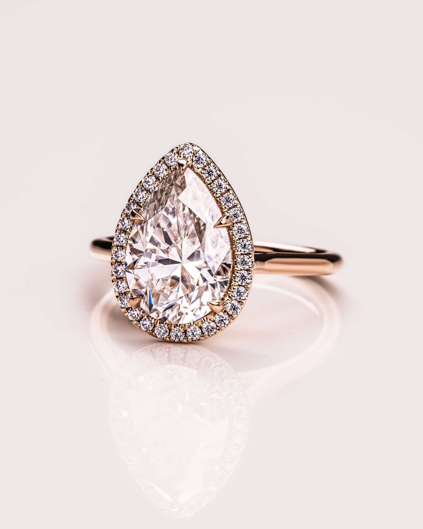 Cushion Hidden Halo Lab Grown Diamond Engagement Ring