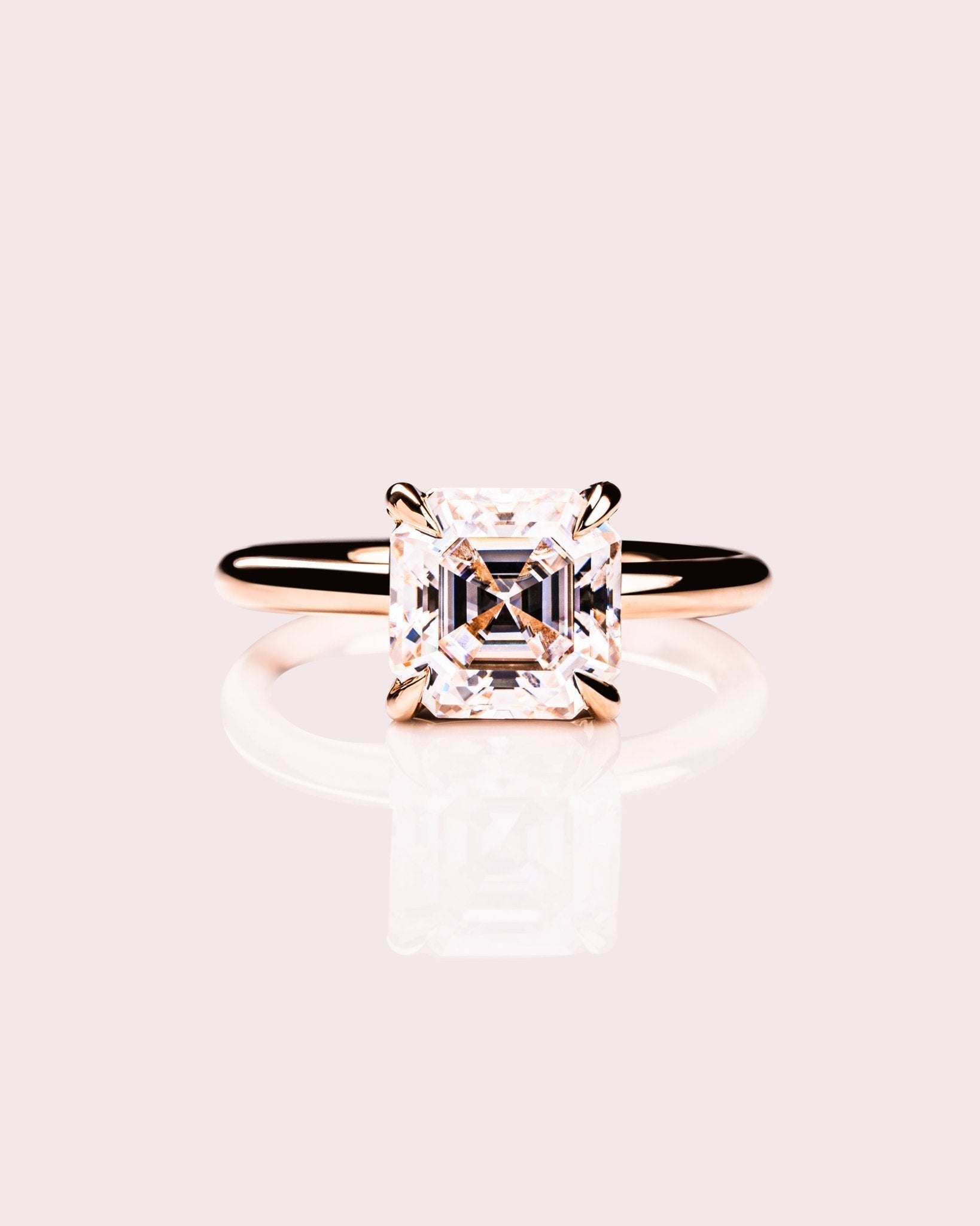 Cushion Hidden Halo Lab Grown Diamond Engagement Ring