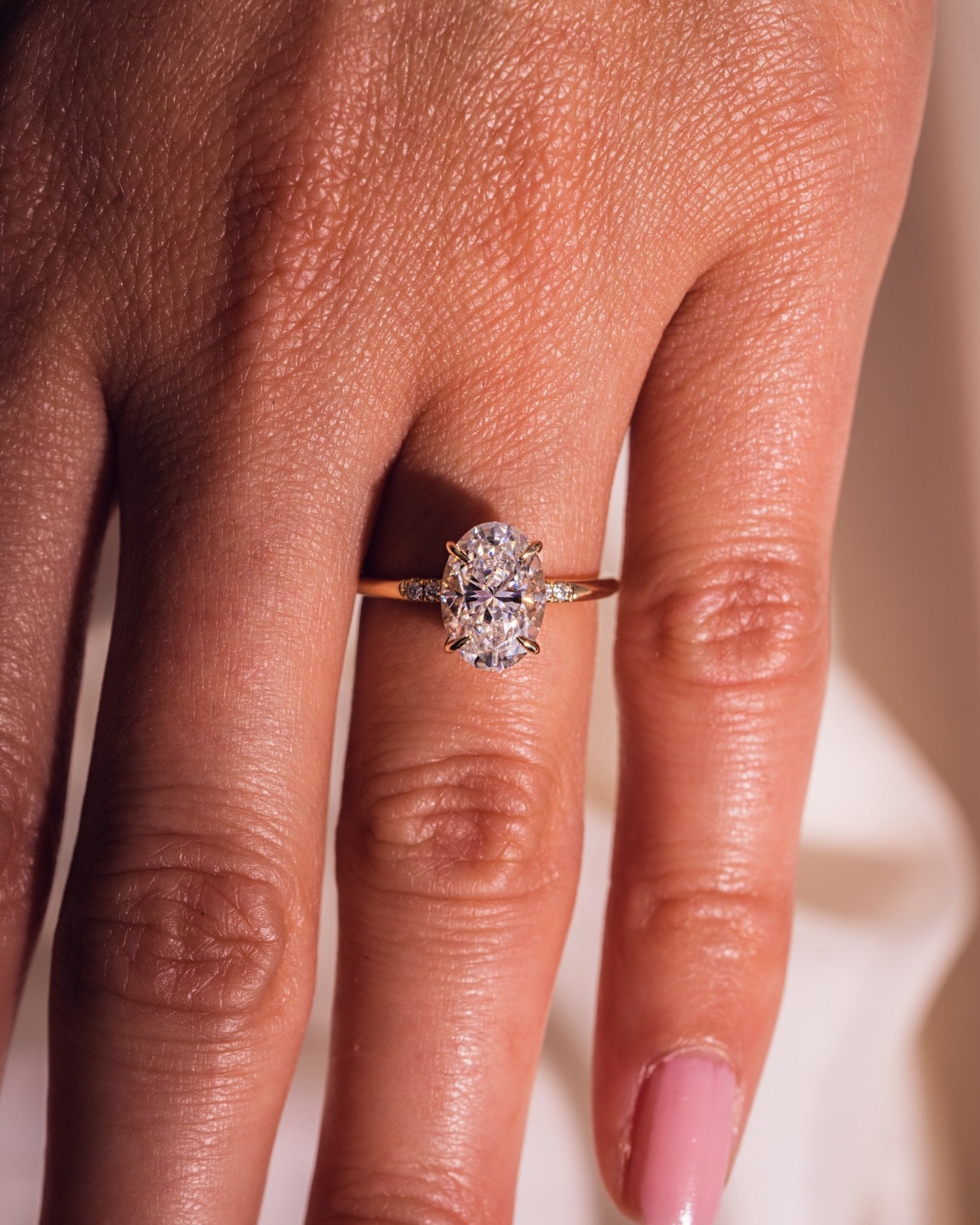 Cushion Hidden Halo Lab Grown Diamond Engagement Ring