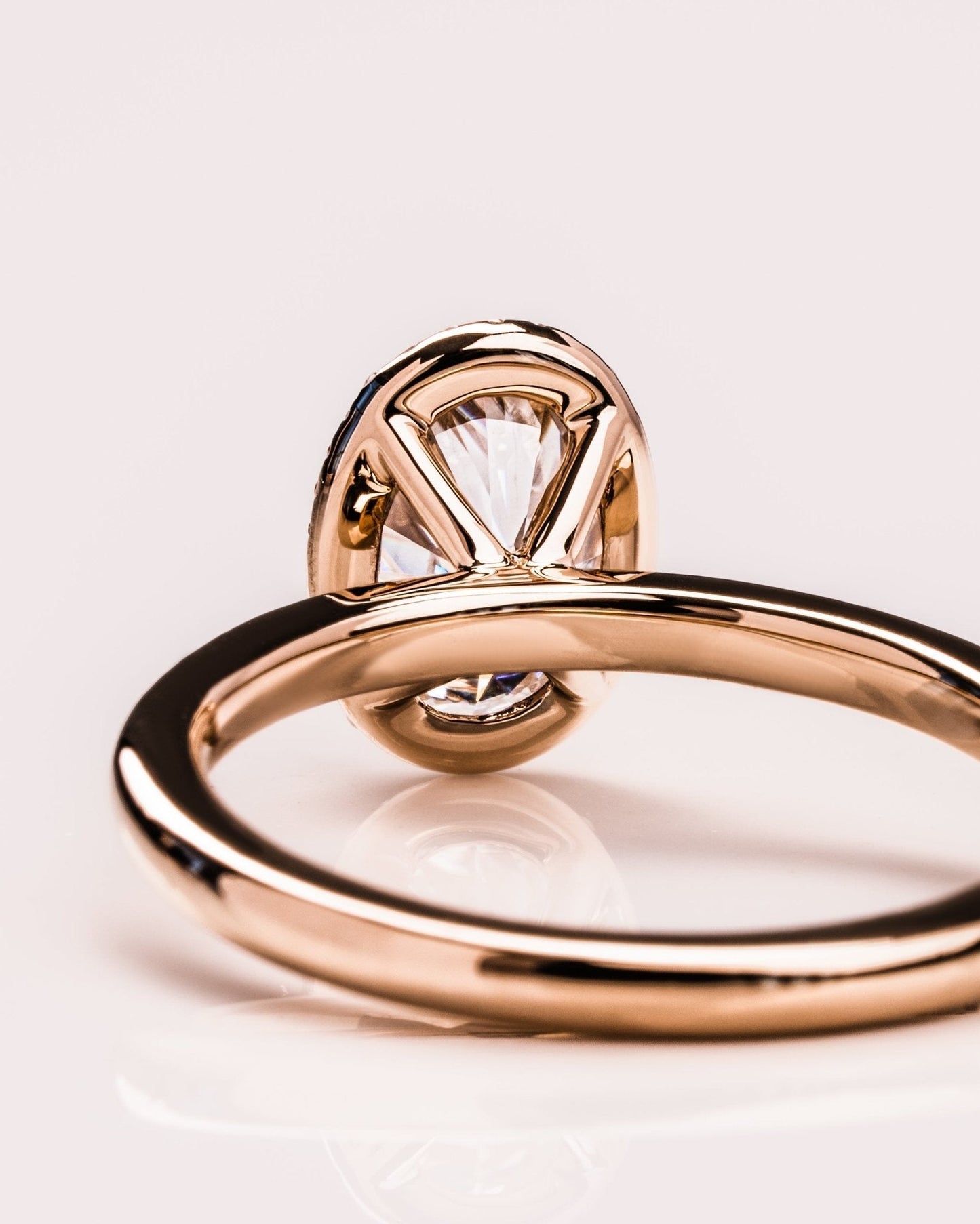 Cushion Hidden Halo Lab Grown Diamond Engagement Ring
