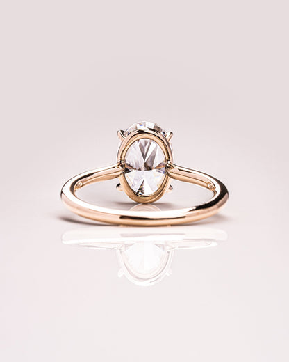 Cushion Hidden Halo Lab Grown Diamond Engagement Ring