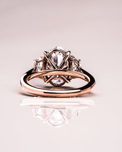 Cushion Hidden Halo Lab Grown Diamond Engagement Ring