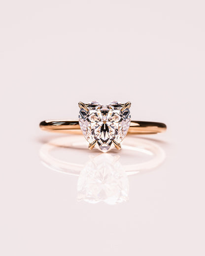 Cushion Hidden Halo Lab Grown Diamond Engagement Ring