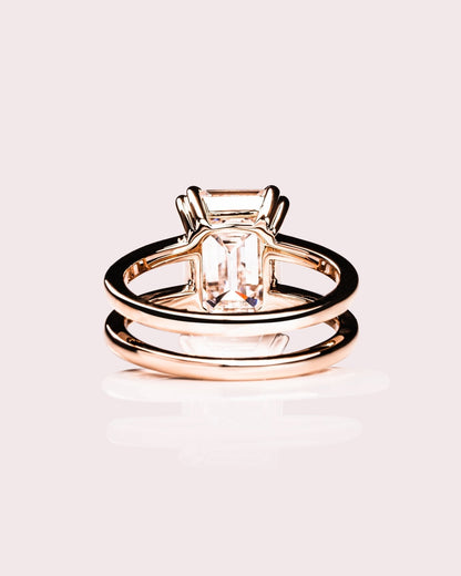 Cushion Hidden Halo Lab Grown Diamond Engagement Ring