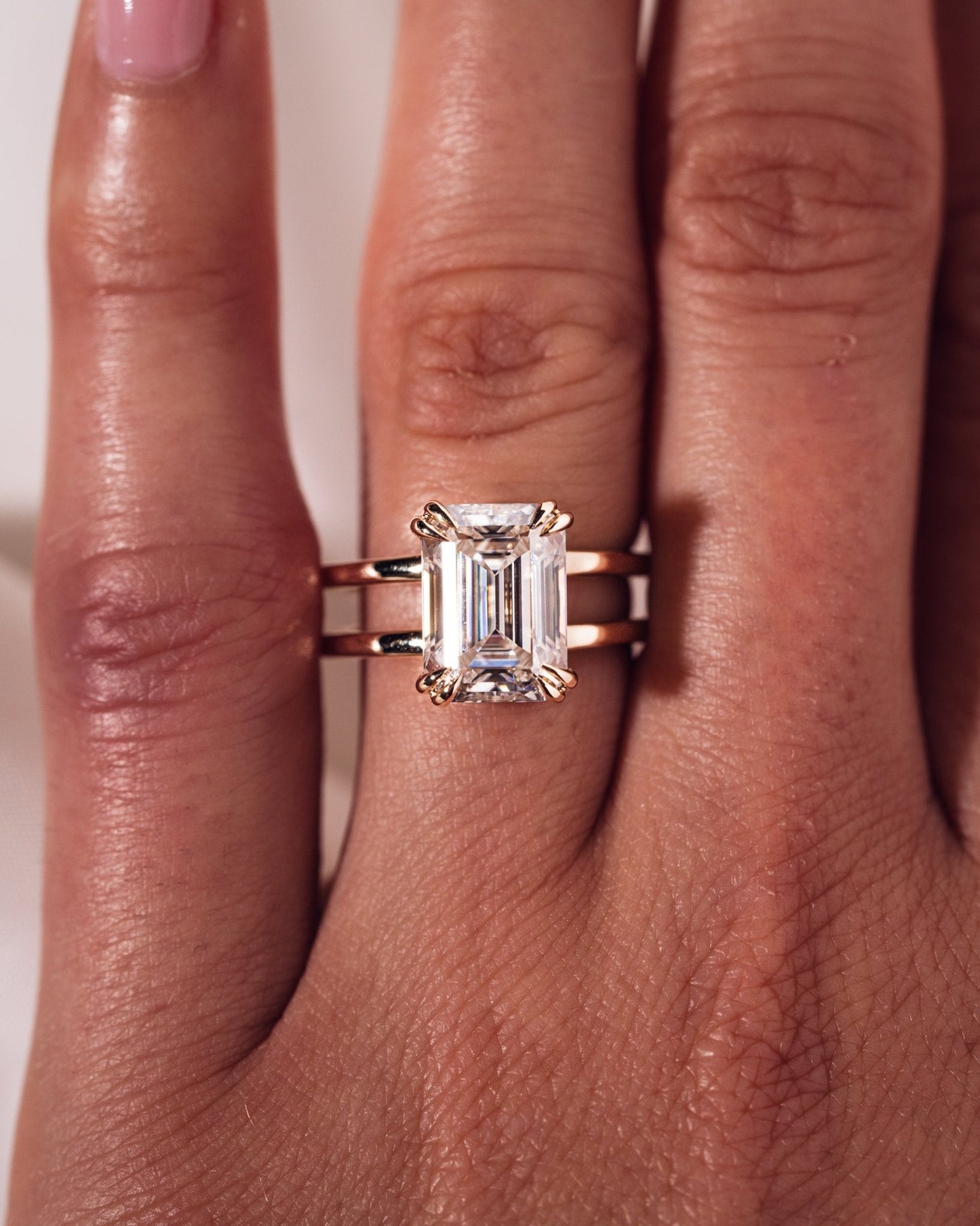 Cushion Hidden Halo Lab Grown Diamond Engagement Ring