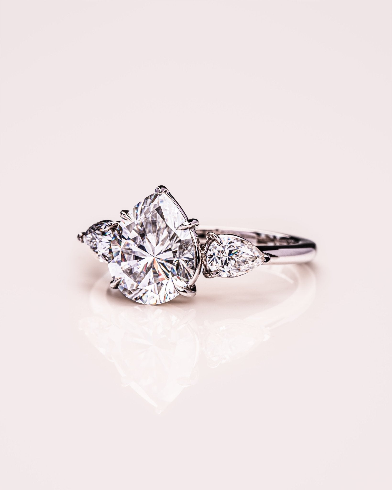 Cushion Hidden Halo Lab Grown Diamond Engagement Ring