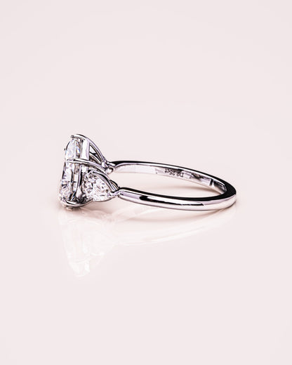 Cushion Hidden Halo Lab Grown Diamond Engagement Ring