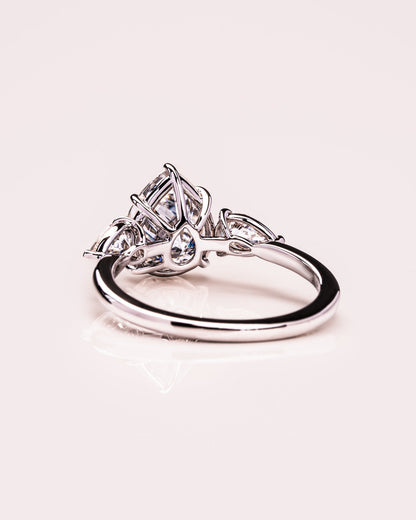 Cushion Hidden Halo Lab Grown Diamond Engagement Ring
