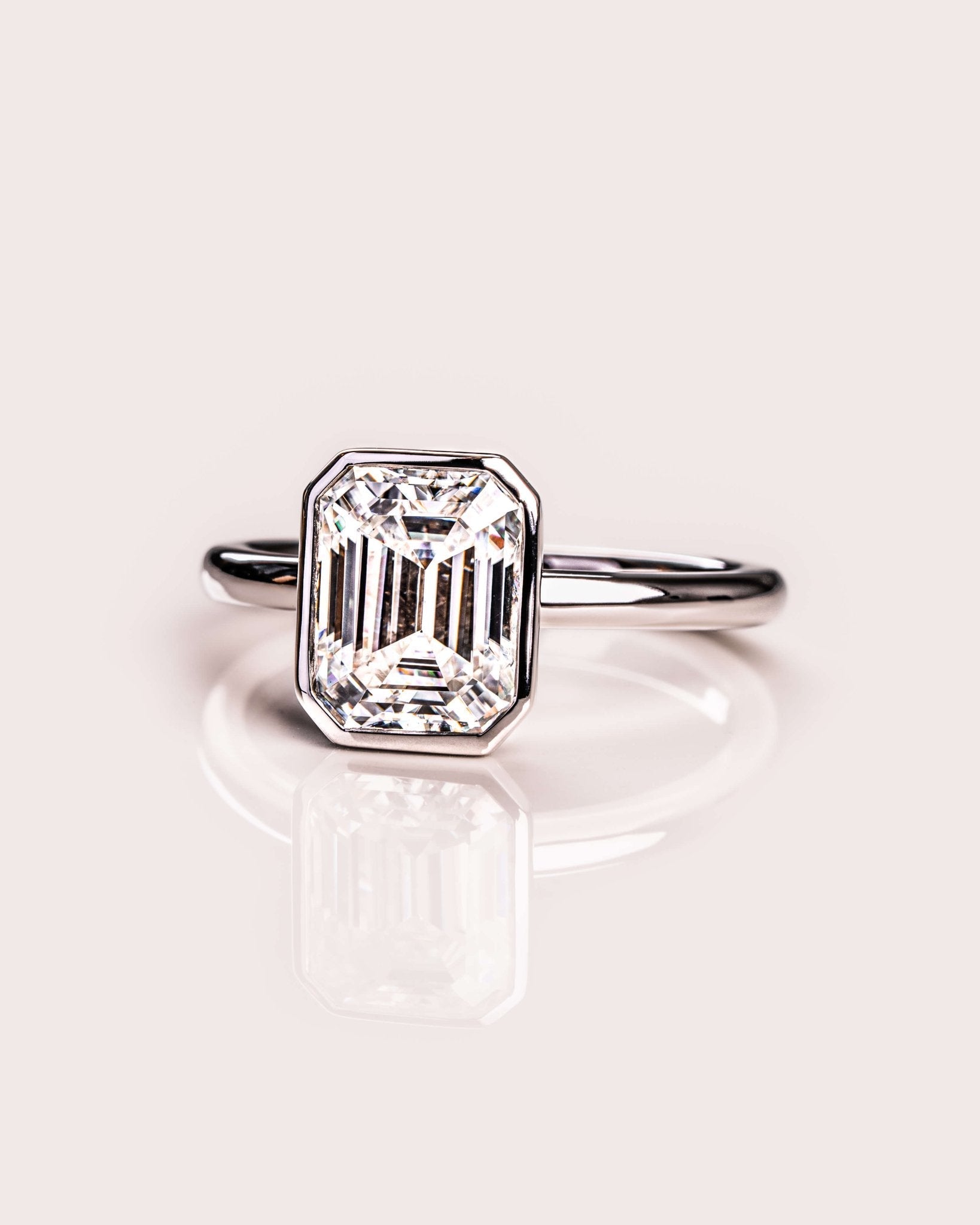 Cushion Hidden Halo Lab Grown Diamond Engagement Ring
