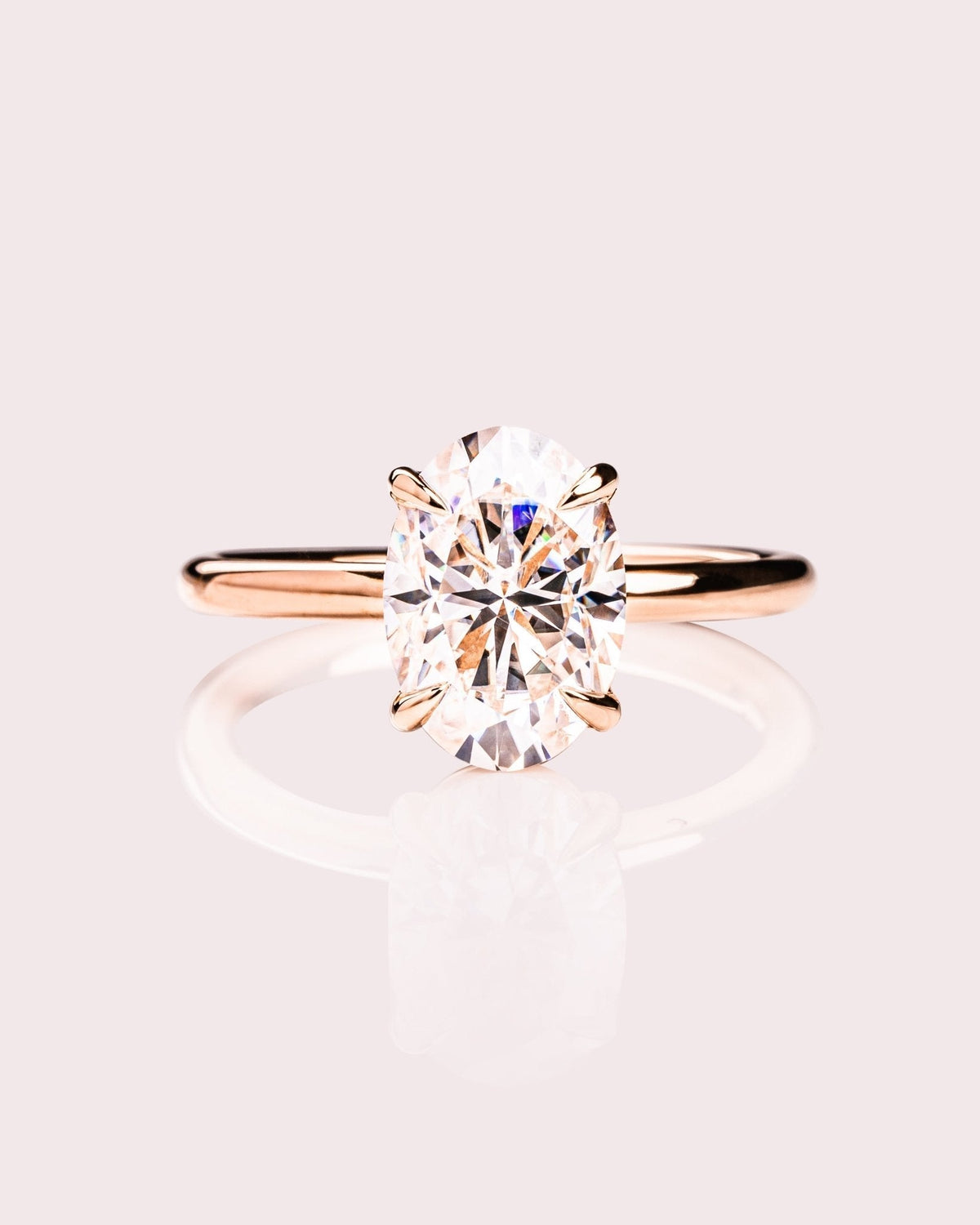 Oval Solitaire Lab Grown Diamond Engagement Ring