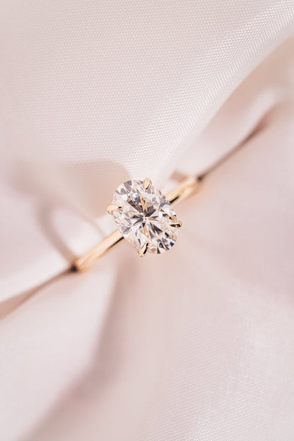 Oval Solitaire Lab Grown Diamond Engagement Ring