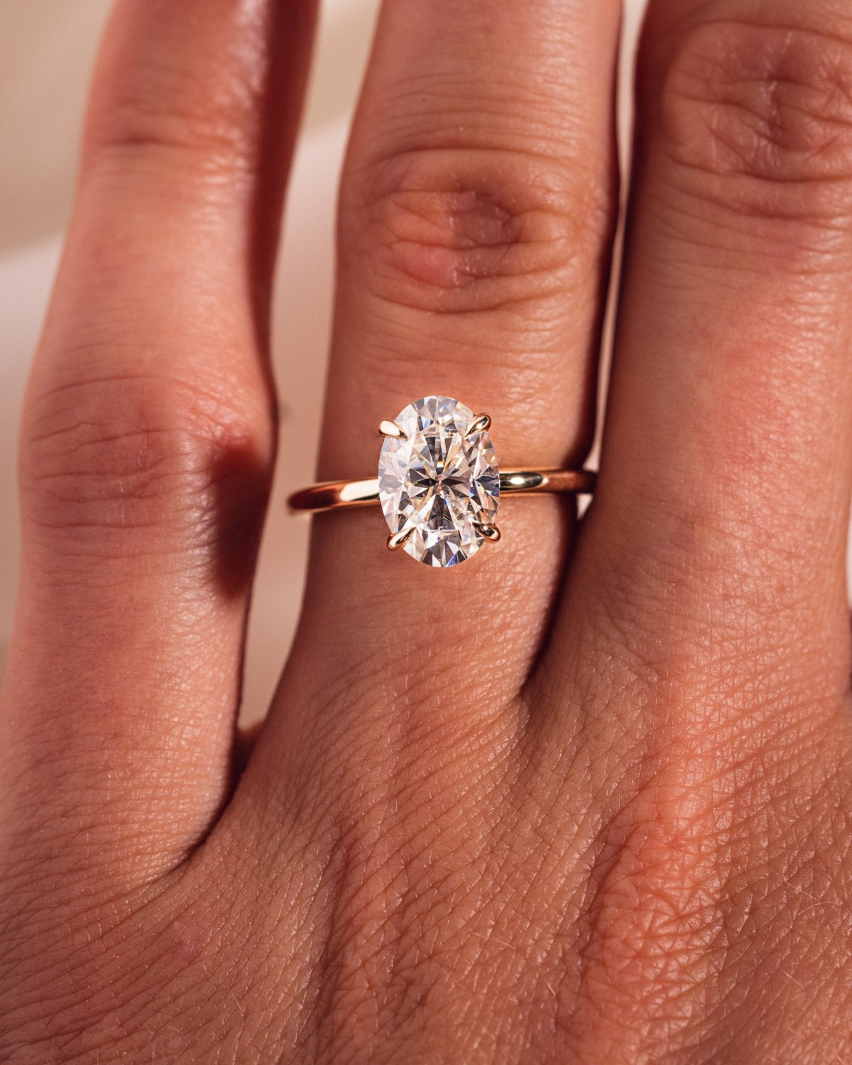 Oval Solitaire Lab Grown Diamond Engagement Ring