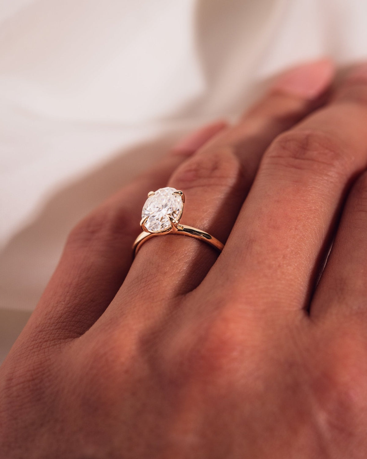 Oval Solitaire Lab Grown Diamond Engagement Ring
