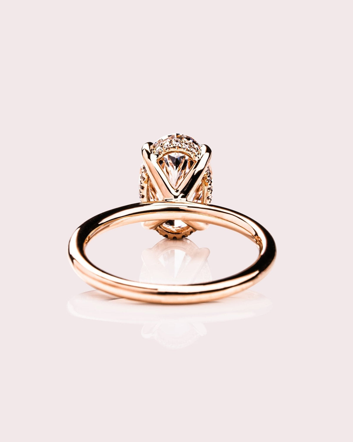 Oval Hidden Halo Lab Grown Diamond Engagement Ring