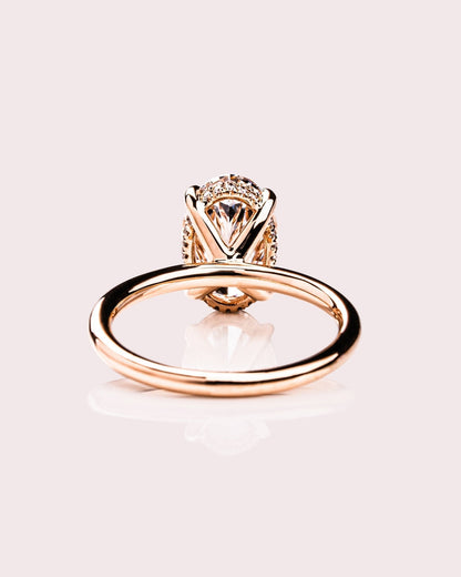 Oval Hidden Halo Lab Grown Diamond Engagement Ring