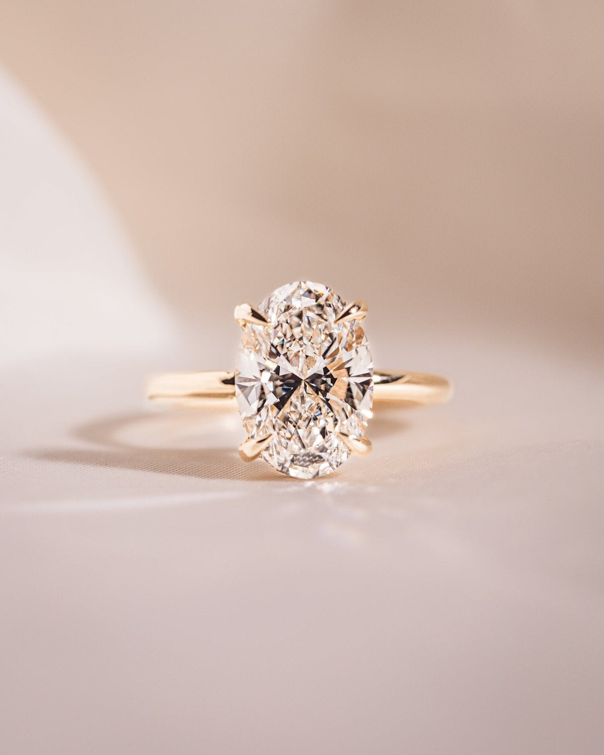 Oval Hidden Halo Lab Grown Diamond Engagement Ring